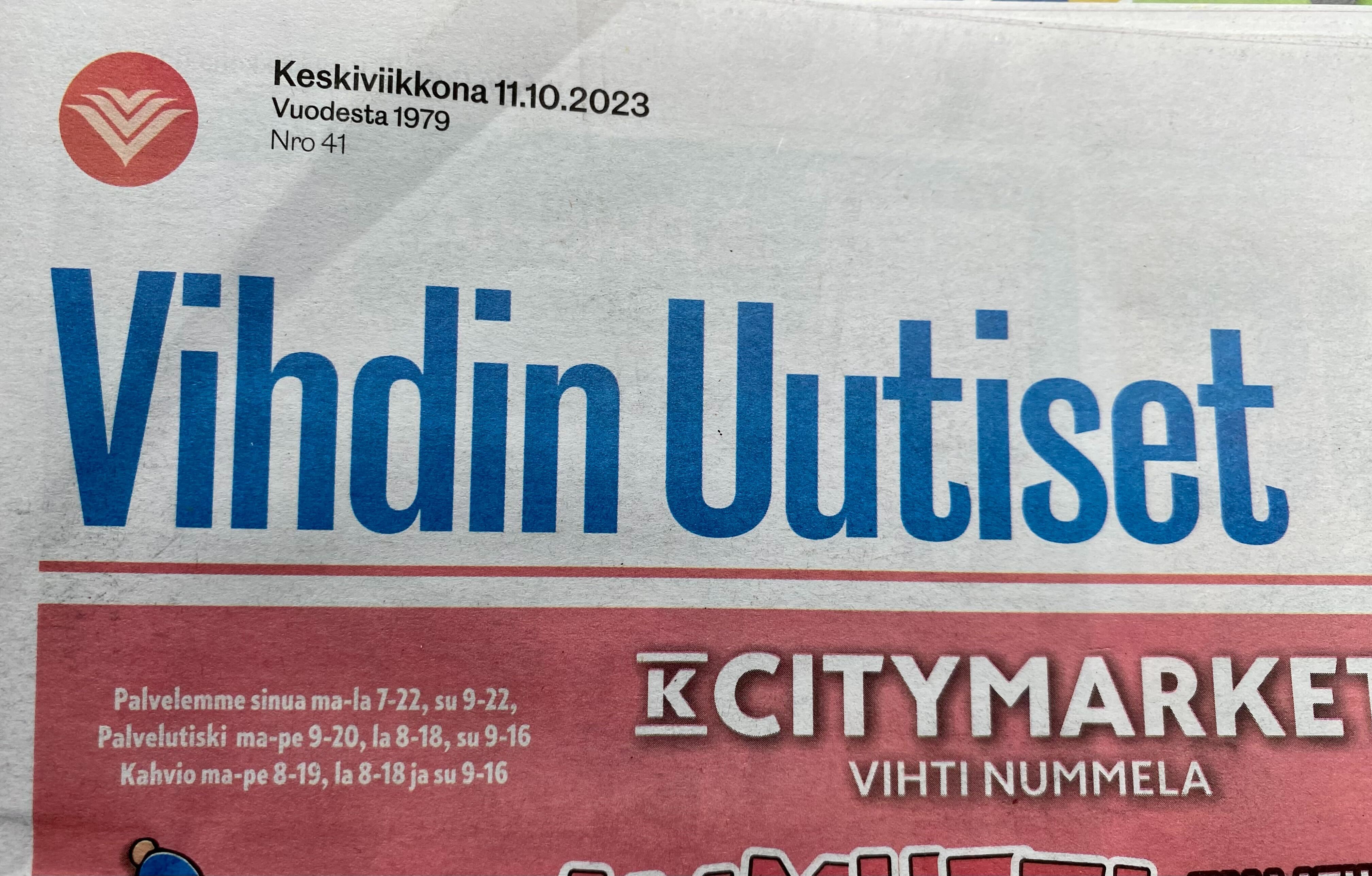 Vihdin Uutiset 11.10.2023: Hiiden Laulu Kuoroviihteellä.